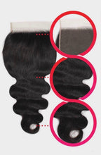 Load image into Gallery viewer, 4*4” Chic wavy body wave transparent closure