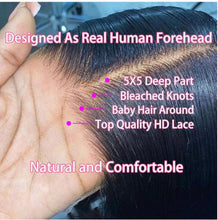 Load image into Gallery viewer, 5*5” Hd closure wig