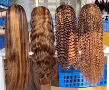 Load image into Gallery viewer, 5*5” hd highlight closure wigs